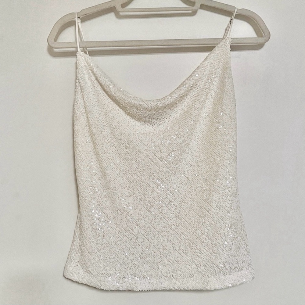 Generation Love Monet Sequin Soft White Cami